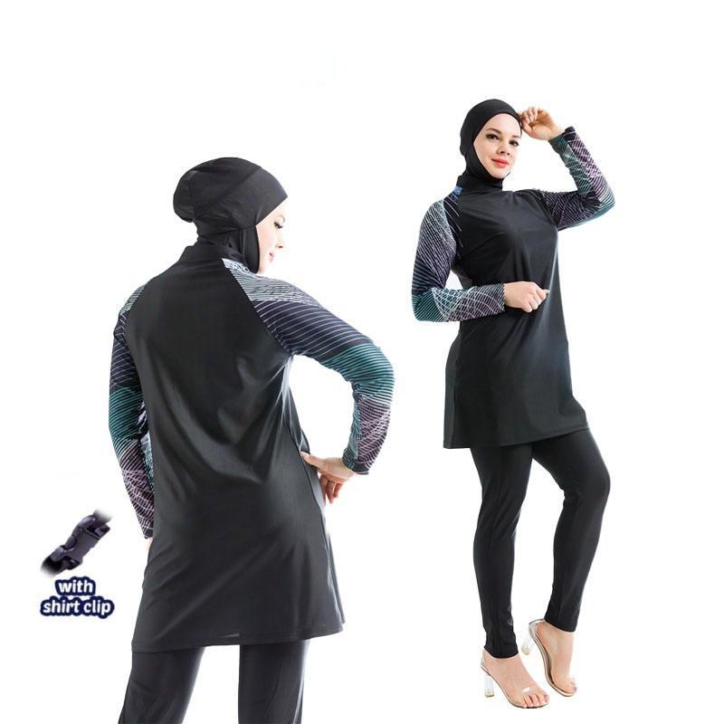 Muslim wimwear Women Hijab Swimsuit Modest Swimming Suit Islamic Cover Ups Burkini Hijabs For Woman Long Sleeve Bathing Swim Muslim wimwear Women Hijab Swimsuit Modest Swimming Suit Islamic Cover Ups Burkini Hijabs For Woman Long Sleeve Bathing Swim