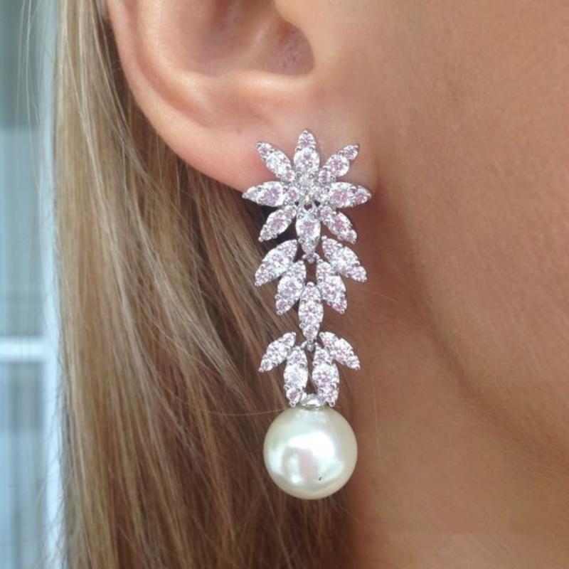 Dazzling CZ Studs And Dangle Earrings Dazzling CZ Studs And Dangle Earrings