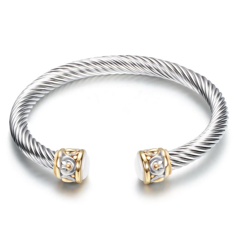 Jewelry 2023 Trendy Luxury Stackable Bangle Cuff For Women Wedding 316L Stainless Steel Bracelets Unique Chain Link Braided