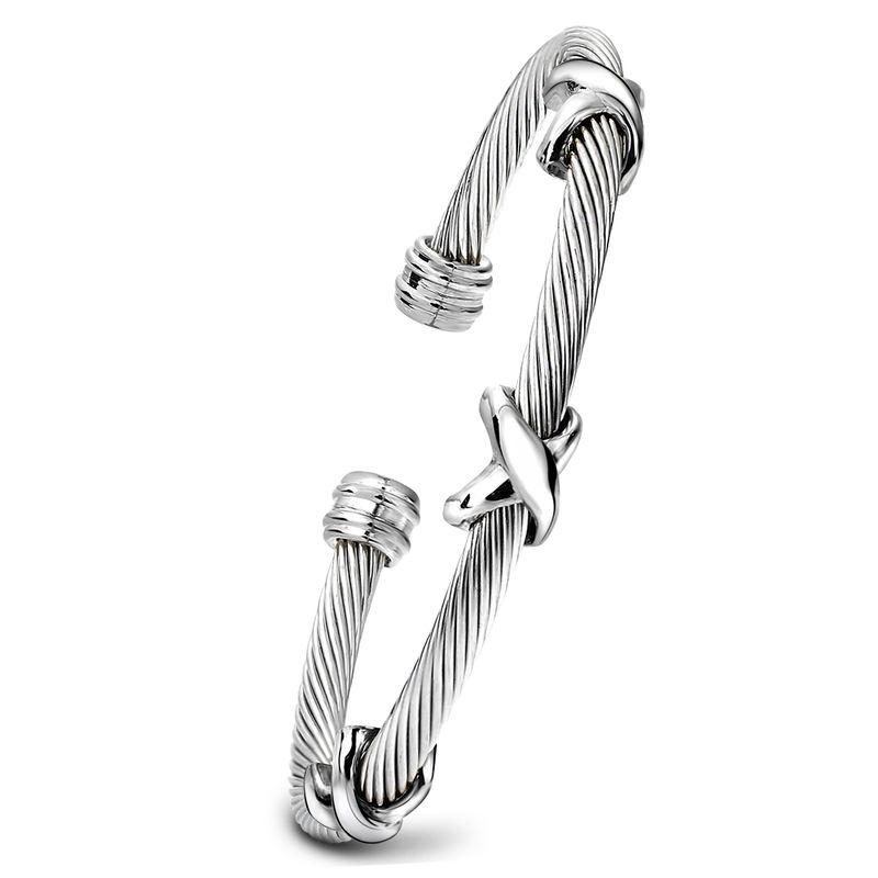 Jewelry 2023 Trendy Luxury Stackable Bangle Cuff For Women Wedding 316L Stainless Steel Bracelets Unique Chain Link Braided